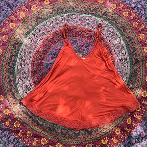 Rust orange adjustable tank top